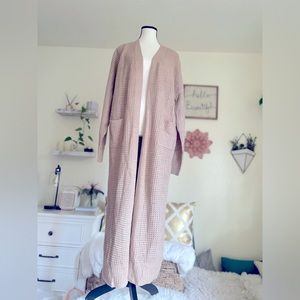 New Women’s Missguided Maxi Sweater Duster Tan Khaki Size 6/8 NWT